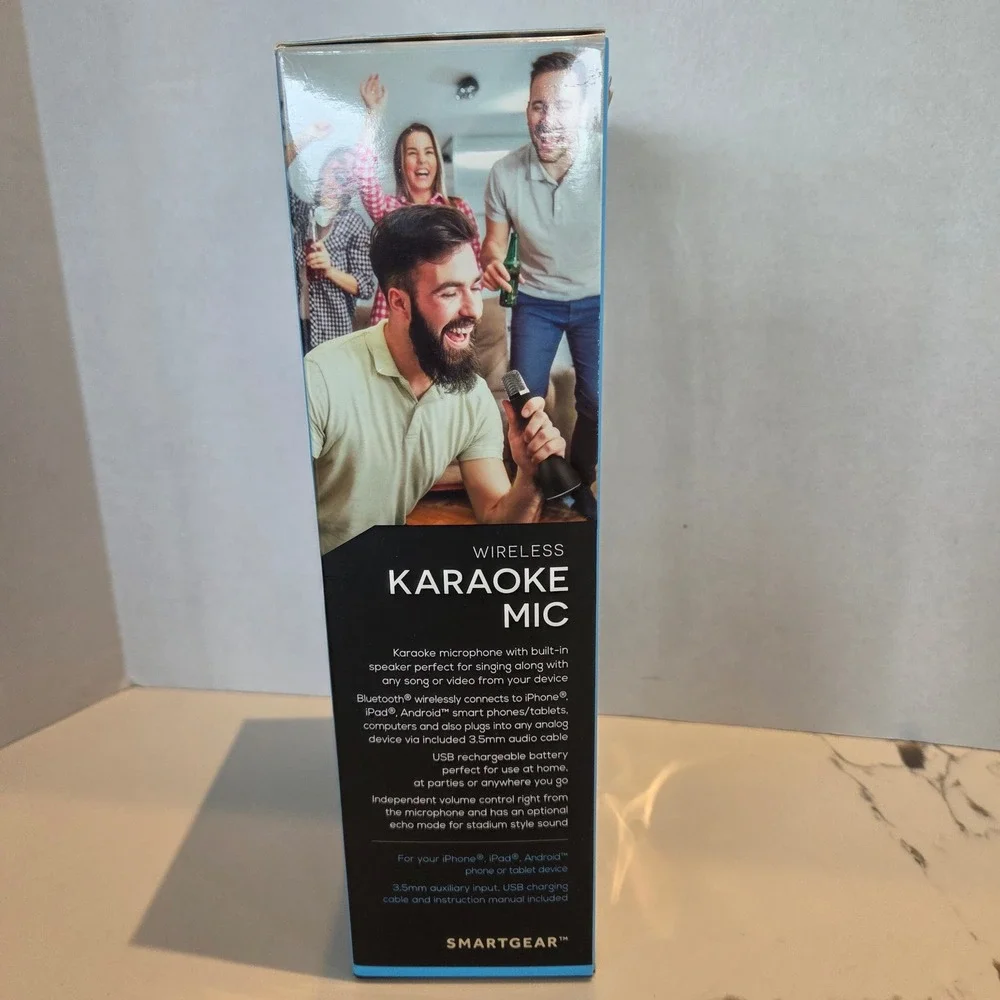 SmartGear Wireless Karaoke Microphone Built-in Speaker Bluetooth‎ Rechargeable